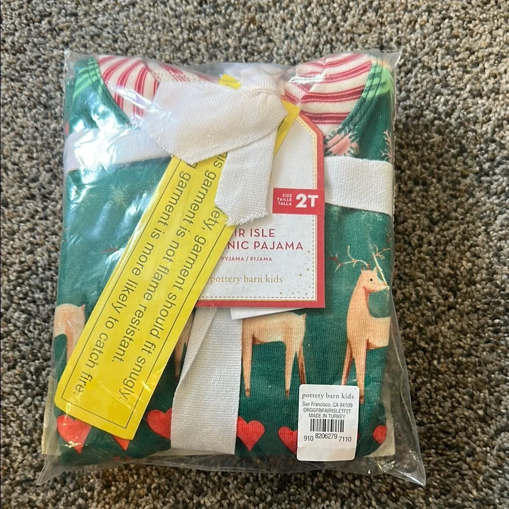 Pottery Barn Kids‎ Green Holiday Pajama Set